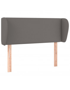 Testiera ad Orecchio Grigia 93x23x78/88 cm in Similpelle