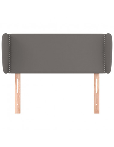 Testiera ad Orecchio Grigia 93x23x78/88 cm in Similpelle