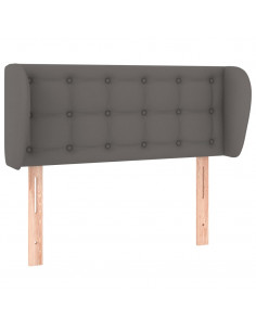 Testiera ad Orecchio Grigia 93x23x78/88 cm in Similpelle