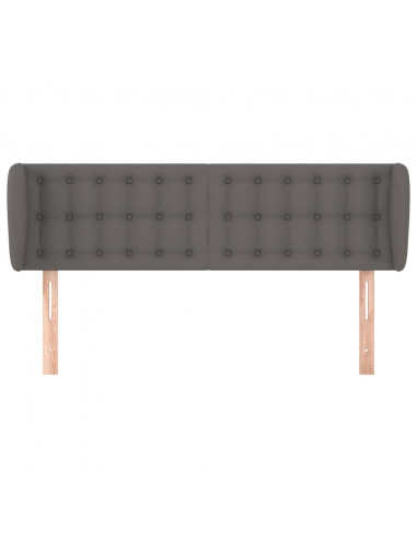 Testiera ad Orecchio Grigio 147x23x78/88 cm in Similpelle