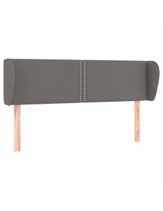 Testiera ad Orecchio Grigio 147x23x78/88 cm in Similpelle