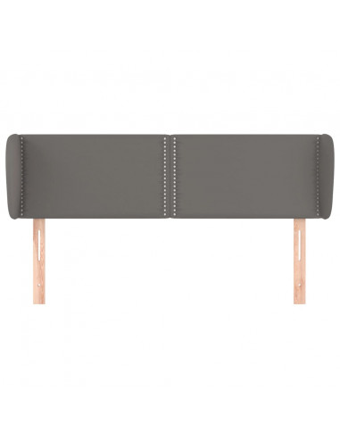 Testiera ad Orecchio Grigio 147x23x78/88 cm in Similpelle