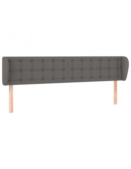 Testiera ad Orecchio Grigio 163x23x78/88 cm in Similpelle