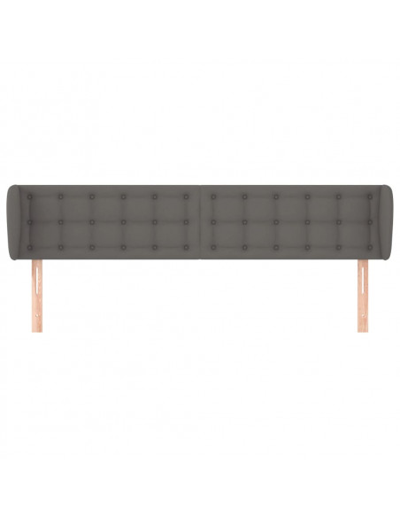 Testiera ad Orecchio Grigio 163x23x78/88 cm in Similpelle