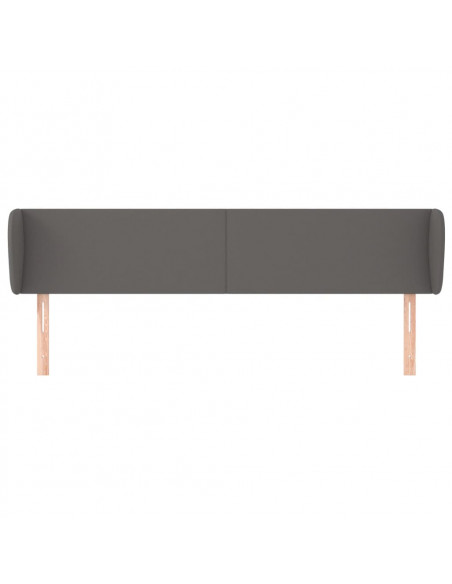 Testiera ad Orecchio Grigio 183x23x78/88 cm in Similpelle