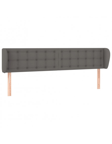 Testiera ad Orecchio Grigio 183x23x78/88 cm in Similpelle