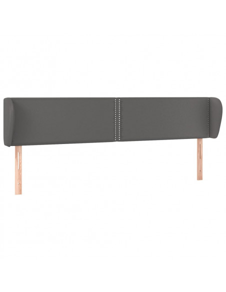 Testiera ad Orecchio Grigio 183x23x78/88 cm in Similpelle