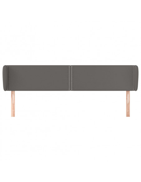 Testiera ad Orecchio Grigio 183x23x78/88 cm in Similpelle