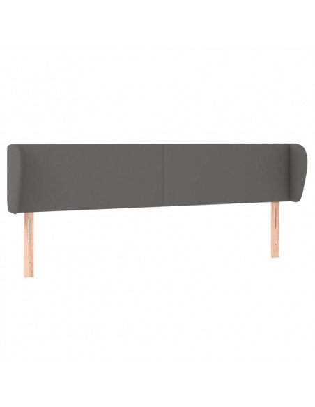 Testiera ad Orecchio Grigio 203x23x78/88 cm in Similpelle
