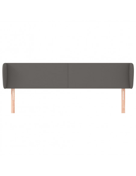 Testiera ad Orecchio Grigio 203x23x78/88 cm in Similpelle