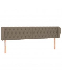 Testiera ad Orecchio Tortora 183x23x78/88 cm in Tessuto