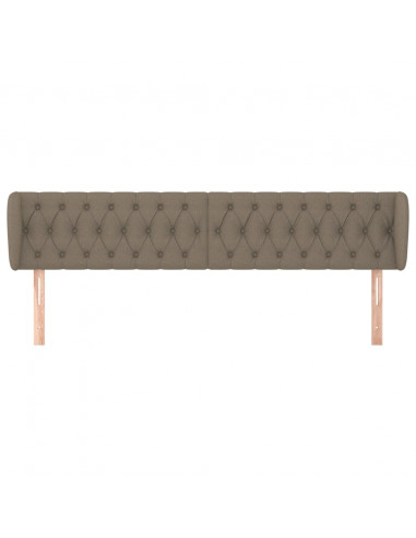 Testiera ad Orecchio Tortora 183x23x78/88 cm in Tessuto