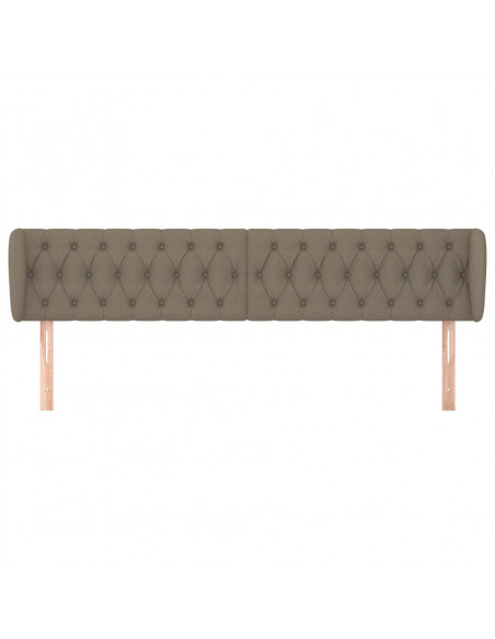 Testiera ad Orecchio Tortora 183x23x78/88 cm in Tessuto