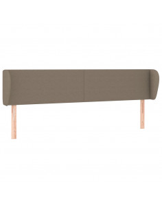 Testiera ad Orecchio Tortora 183x23x78/88 cm in Tessuto