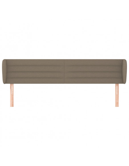 Testiera ad Orecchio Tortora 183x23x78/88 cm in Tessuto