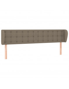 Testiera ad Orecchio Tortora 183x23x78/88 cm in Tessuto