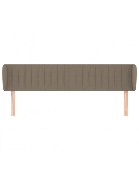 Testiera ad Orecchio Tortora 203x23x78/88 cm in Tessuto