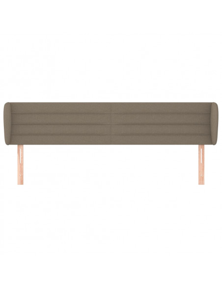 Testiera ad Orecchio Tortora 203x23x78/88 cm in Tessuto