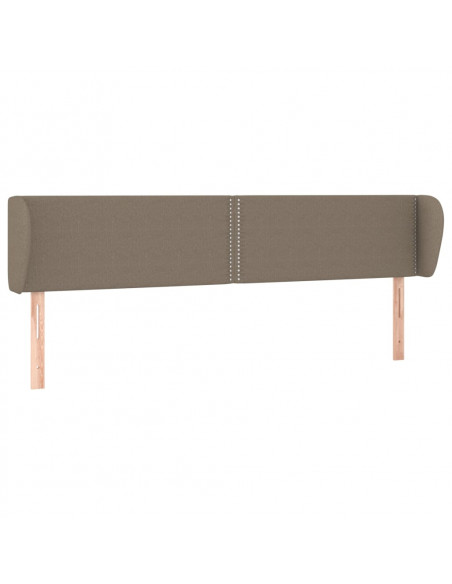 Testiera ad Orecchio Tortora 203x23x78/88 cm in Tessuto