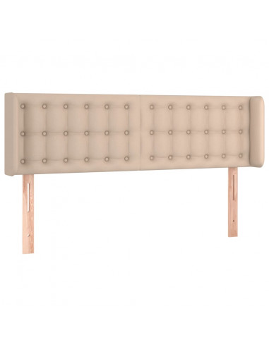 Testiera Cappuccino a LED 147x16x78/88 cm in Similpelle