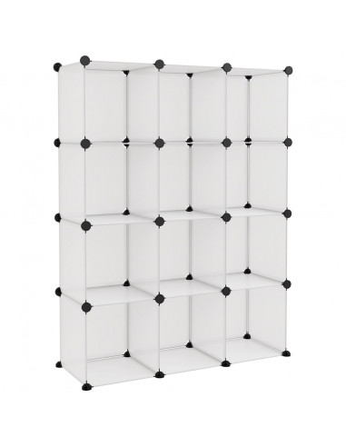 Organizzatore Portaoggetti con 12 Cubi Trasparenti in PP