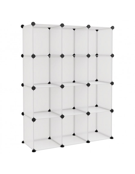 Organizzatore Portaoggetti con 12 Cubi Trasparenti in PP