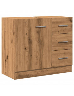 Mobile Lavabo Rovere Artigianale 63x30x54 cm in Truciolato