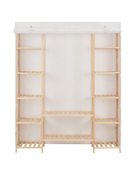 Armadio Bianco 135x40x170 cm in Tessuto