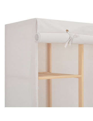 Armadio Bianco 135x40x170 cm in Tessuto