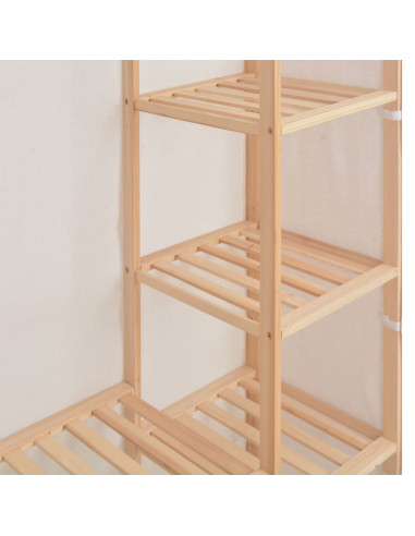 Armadio Bianco 135x40x170 cm in Tessuto