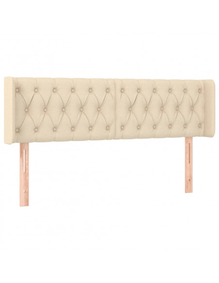 Testiera ad Orecchio Crema 163x16x78/88 cm in Tessuto