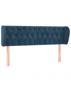 Testiera ad Orecchio Blu Scuro 163x23x78/88 cm in Velluto 2