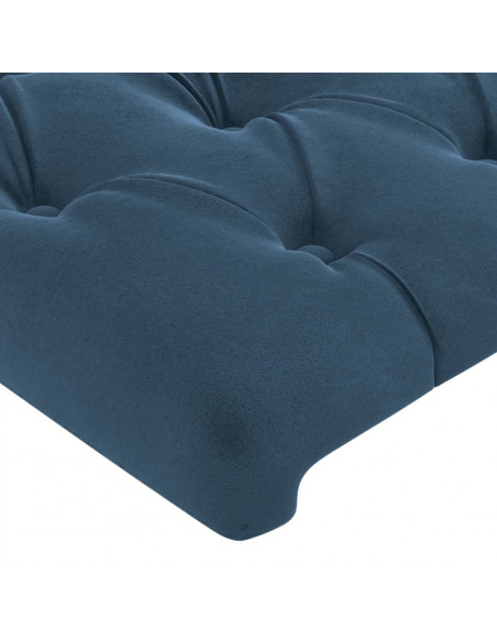 Testiere 2 pz Blu Scuro 80x7x78/88 cm in Velluto