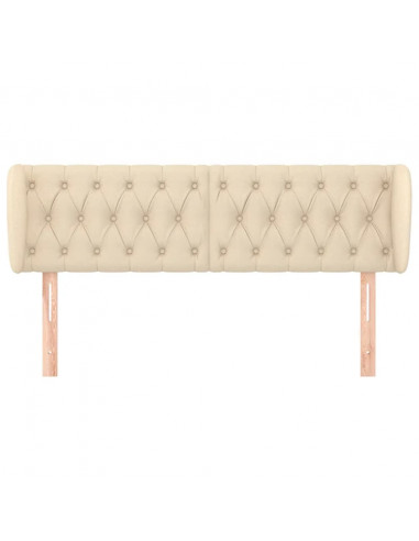 Testiera ad Orecchio Crema 163x23x78/88 cm in Tessuto