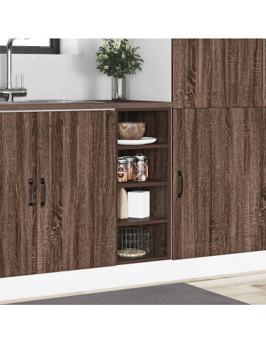 Armadio Inferiore Rovere Marrone 30x44,5x81,5 cm in Truciolato