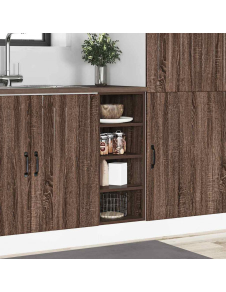 Armadio Inferiore Rovere Marrone 30x44,5x81,5 cm in Truciolato