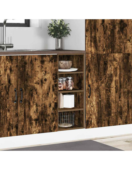Armadio Inferiore Rovere Fumo 30x44,5x81,5 cm Legno Multistrato