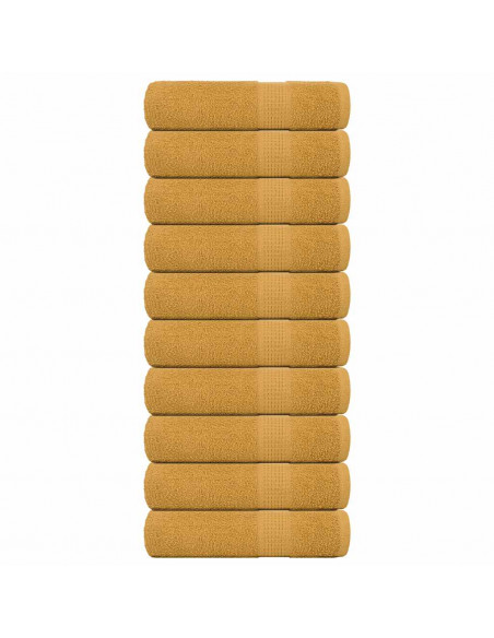 Asciugamani 10 pz Oro 50x100 cm 360 g/m² 100% Cotone