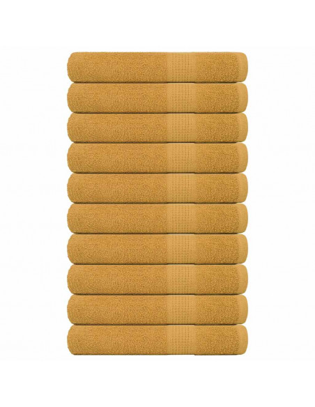 Asciugamani 10 pz Oro 100x200 cm 360 g/m² 100% Cotone