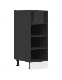 Armadio Inferiore Nero 30x44,5x81,5 cm in Legno Multistrato