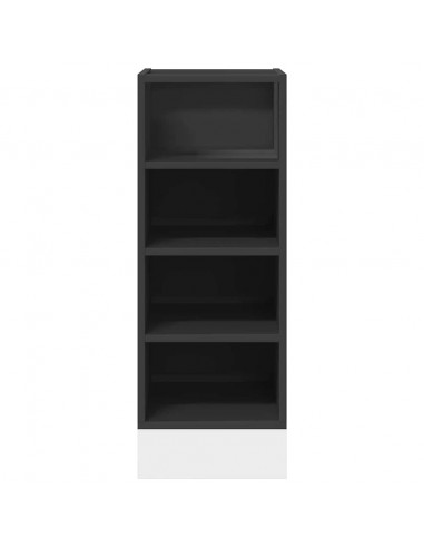 Armadio Inferiore Nero 30x44,5x81,5 cm in Legno Multistrato
