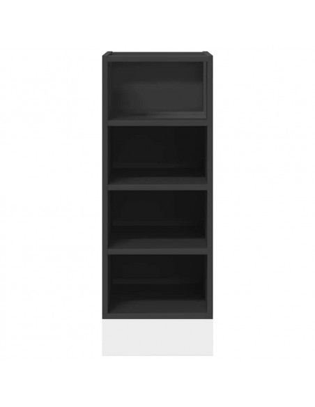 Armadio Inferiore Nero 30x44,5x81,5 cm in Legno Multistrato