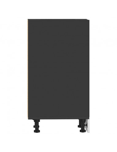 Armadio Inferiore Nero 30x44,5x81,5 cm in Legno Multistrato