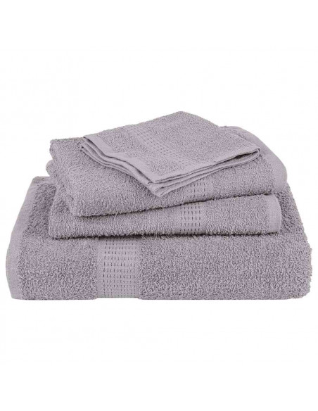 Asciugamani da Bagno 2 pz Grigio 100x150cm 360g/m² 100% Cotone