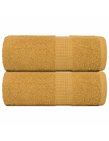 Asciugamani per Sapone 2 pz Oro 30x30 cm 360 g/m² 100% Cotone