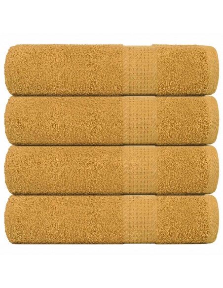 Asciugamani 4 pz Oro 50x100 cm 360 g/m² 100% Cotone