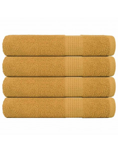 Asciugamani 4 pz Oro 100x200 cm 360 g/m² 100% Cotone