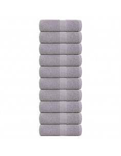 Asciugamani per Sapone 10 pz Grigio 30x30cm 360g/m² 100% Cotone