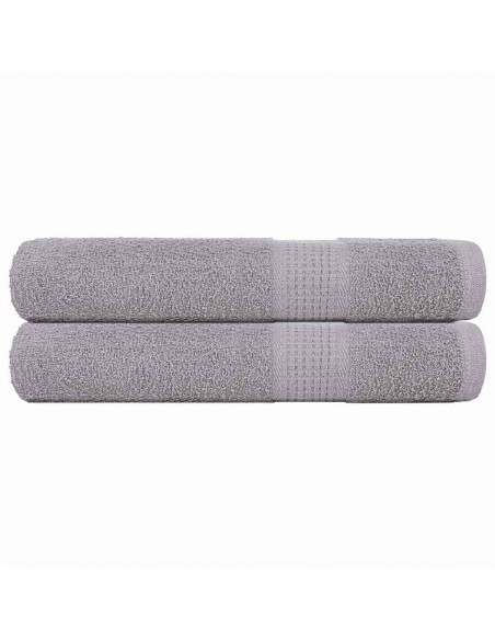 Asciugamani per Sauna 2 pz Grigio 80x200cm 360g/m² 100% Cotone