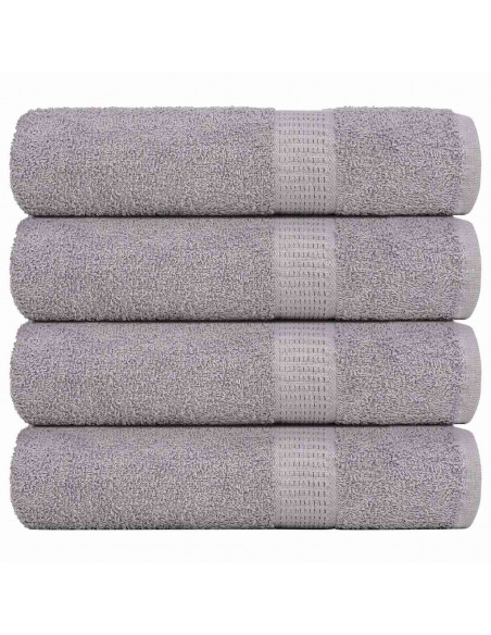 Asciugamani 4 pz Grigio 50x100 cm 360 g/m² 100% Cotone